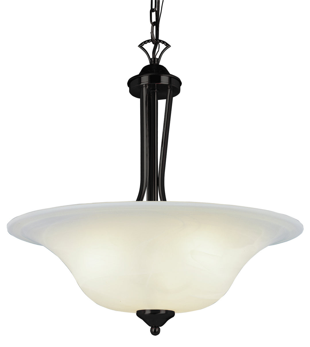 Aspen Three Light Chandelier in Rubbed Oil Bronze - available from The Lighting Shoppe, trusted by Canadian homeowners