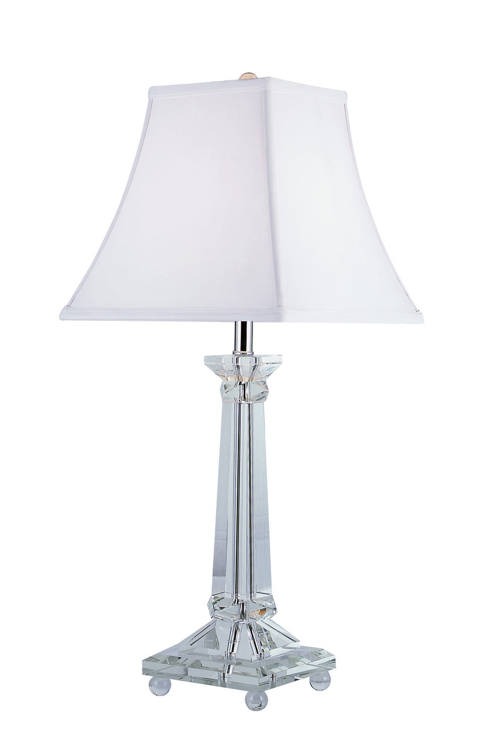 Crystal Lamps One Light Table Lamp in Polished Chrome - available from The Lighting Shoppe, trusted by Canadian homeowners