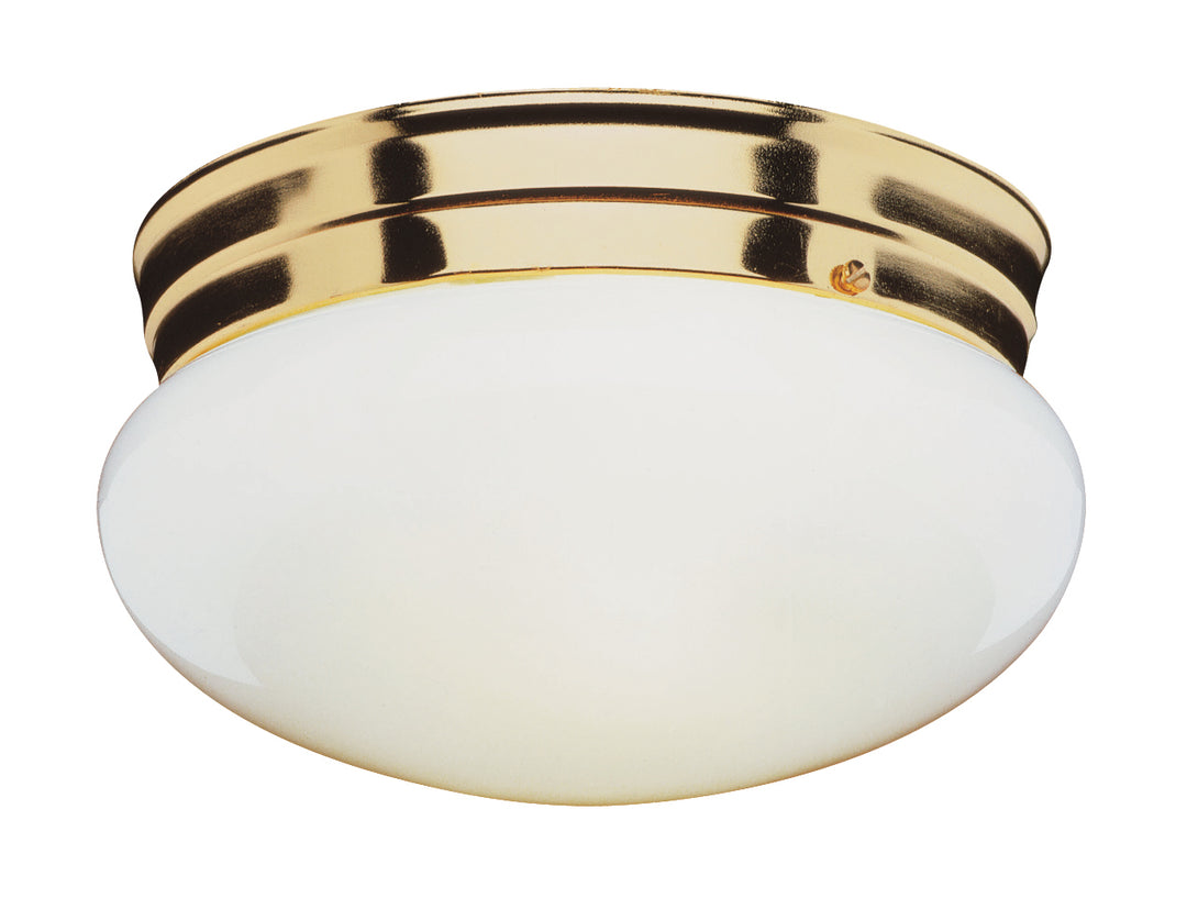 Dash One Light Flushmount in Polished Brass - available from The Lighting Shoppe, trusted by Canadian homeowners