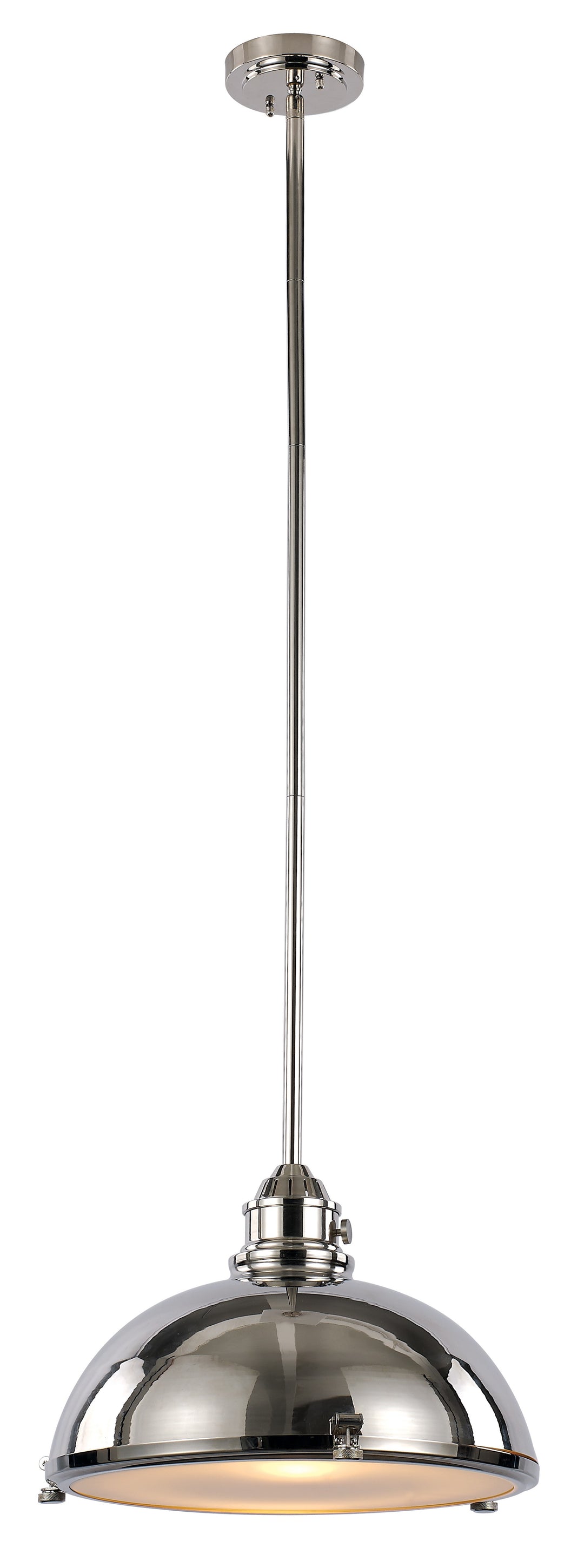 Performance One Light Pendant in Brushed Nickel - available from The Lighting Shoppe, trusted by Canadian homeowners