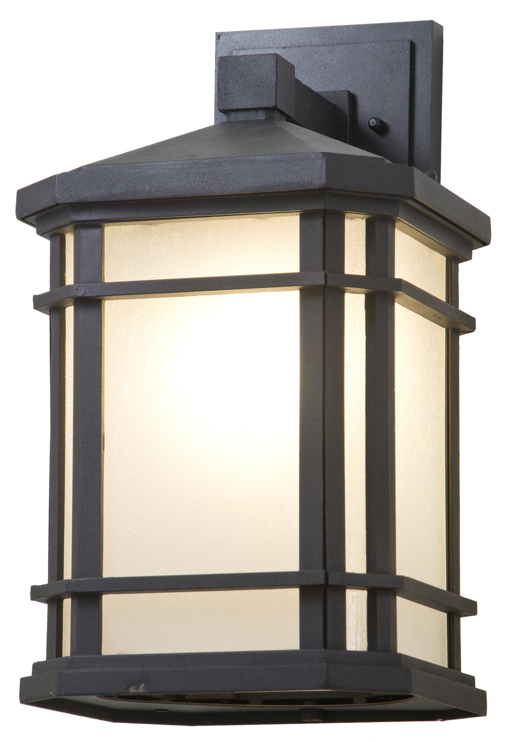 DVI Canada - DVP142020BK-SSD - One Light Outdoor Wall Sconce - Cardiff Outdoor - Black w/Sandblasted Seedy Glass