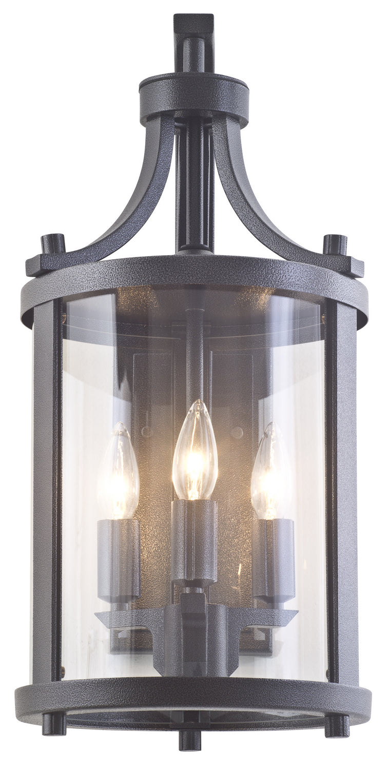 DVI Canada - DVP4471HB-CL - Three Light Outdoor Wall Sconce - Niagara Outdoor - Hammered Black w/Clear Glass