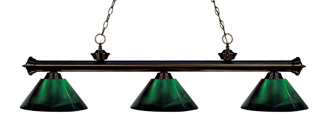 Z-Lite Canada - 200-3BRZ-ARG - Three Light Billiard - Riviera - Bronze