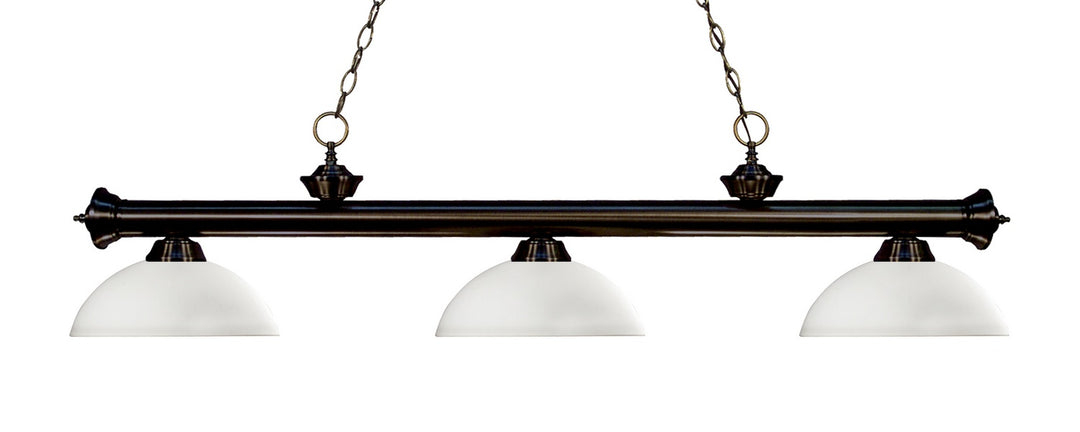Z-Lite Canada - 200-3BRZ-DMO14 - Three Light Billiard - Riviera - Bronze