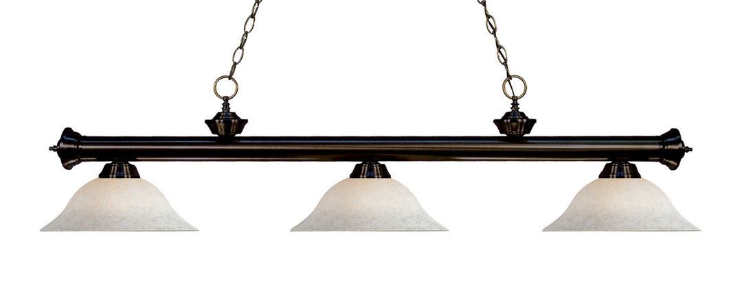Z-Lite Canada - 200-3BRZ-WM16 - Three Light Billiard - Riviera - Bronze