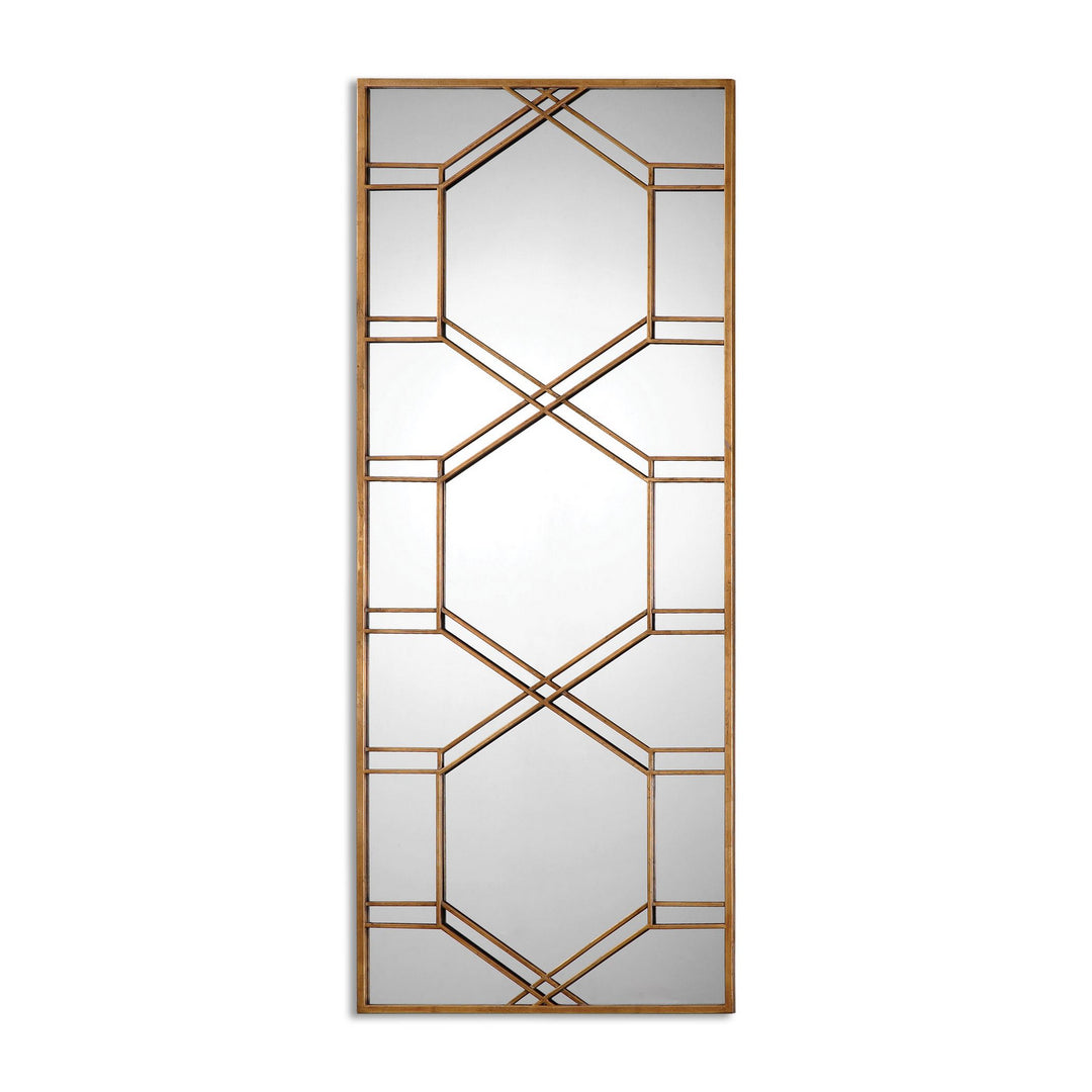 Kennis Mirror in Antiqued Gold Leaf - available from The Lighting Shoppe, trusted by Canadian homeowners