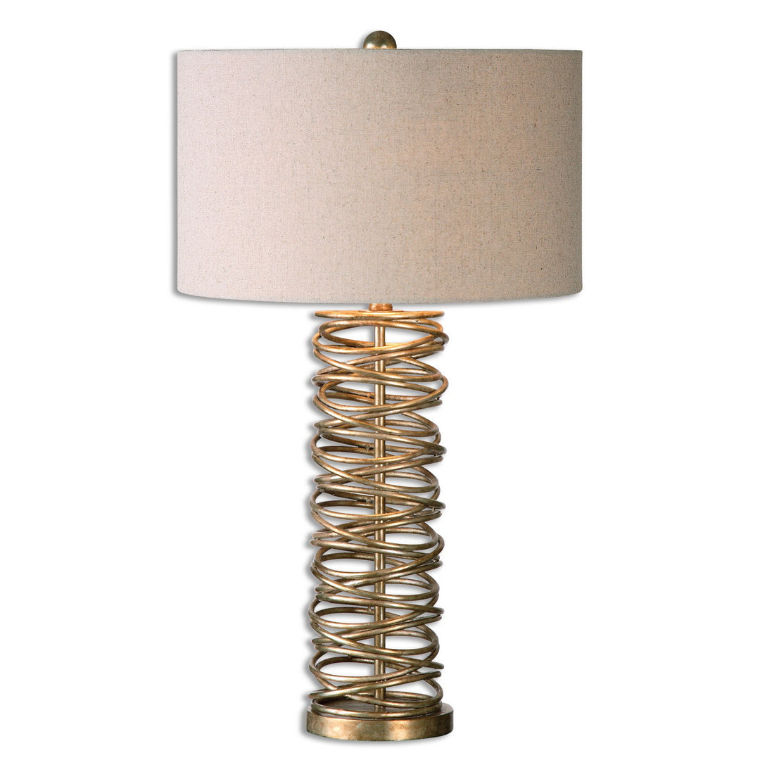 Amarey One Light Table Lamp in Antiqued Silver Champagne - available from The Lighting Shoppe, trusted by Canadian homeowners