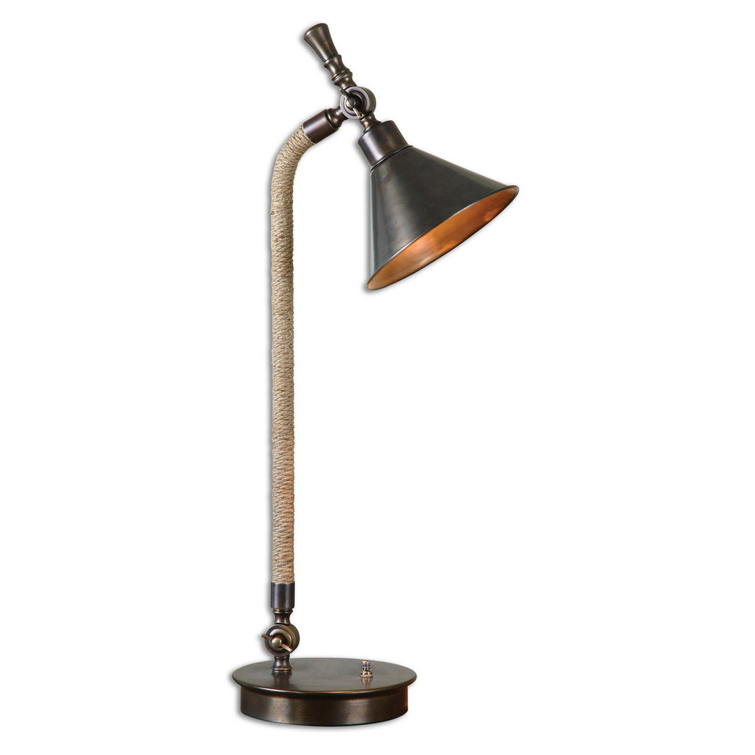 Duvall Task One Light Table Lamp in Oxidized Bronze - available from The Lighting Shoppe, trusted by Canadian homeowners