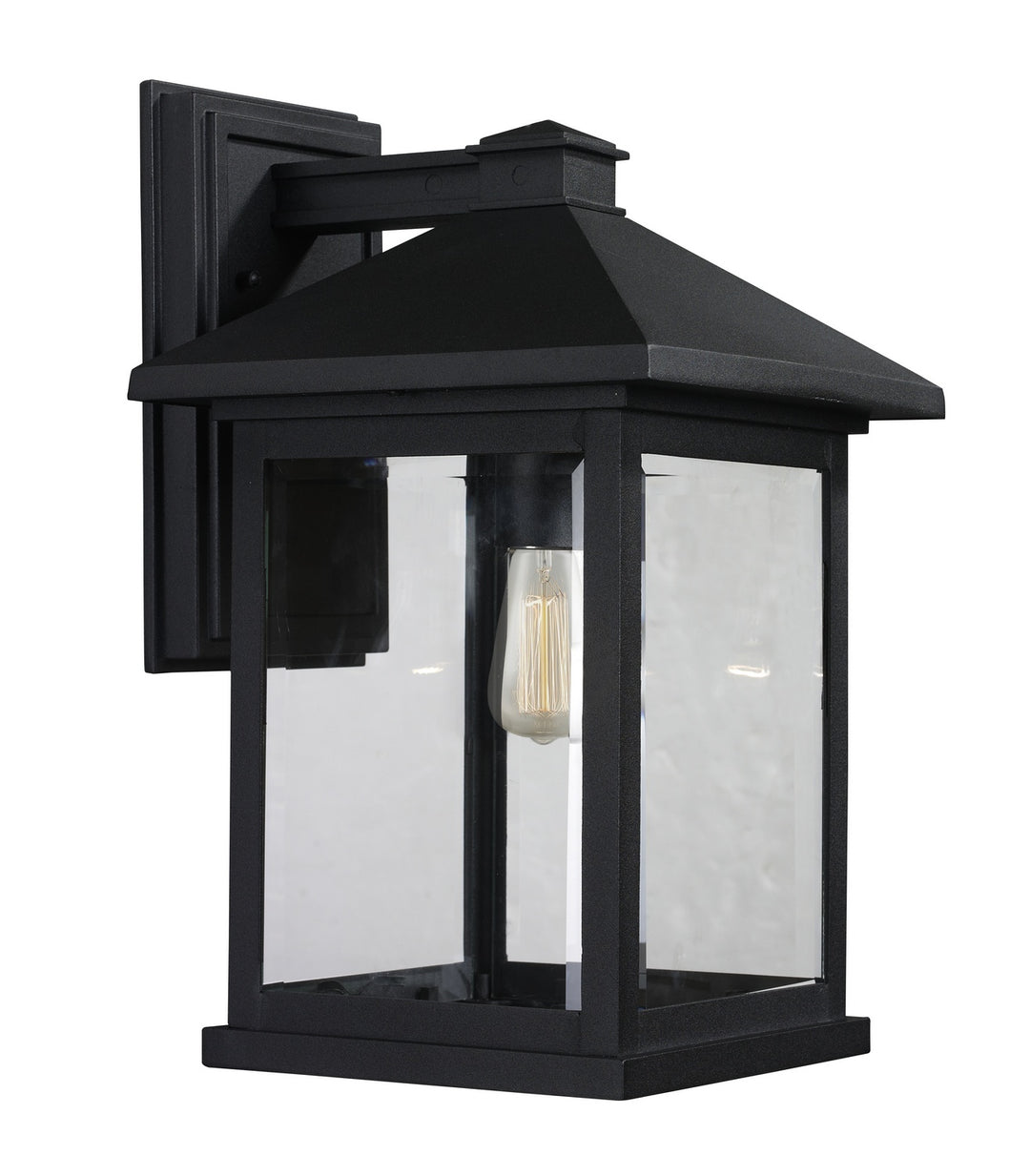 Portland One Light Outdoor Wall Light in Black - available from The Lighting Shoppe, trusted by Canadian homeowners