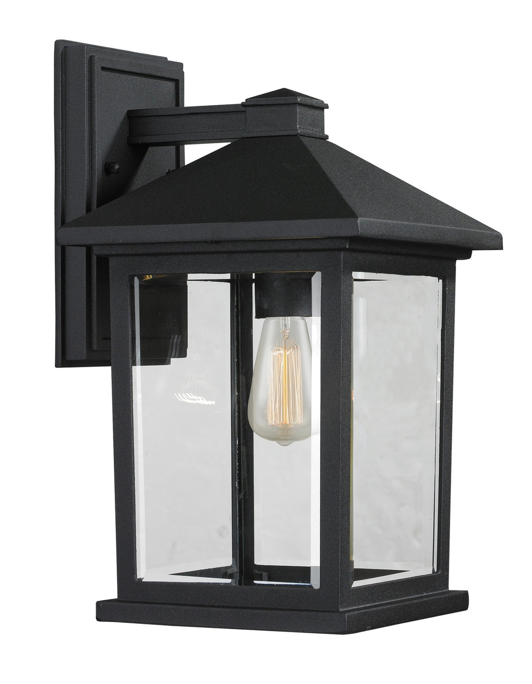 Portland One Light Outdoor Wall Light in Black - available from The Lighting Shoppe, trusted by Canadian homeowners