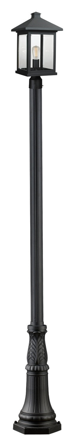 Portland One Light Outdoor Post Mounted Fixture in Black - available from The Lighting Shoppe, trusted by Canadian homeowners