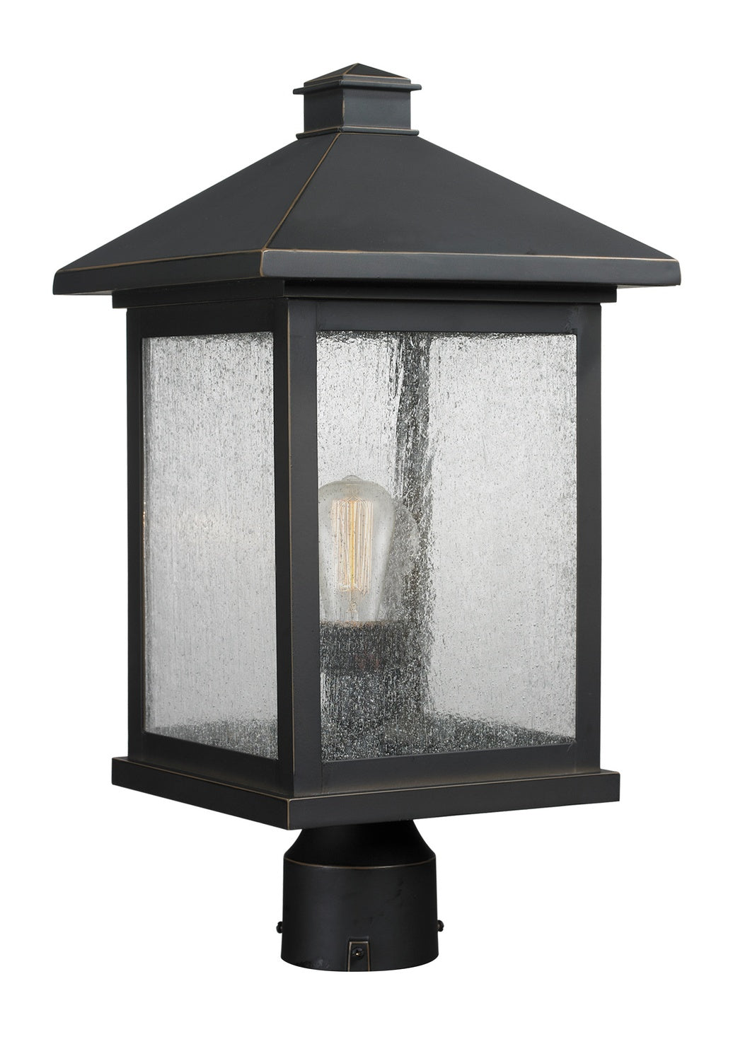 Portland One Light Outdoor Post Mount Fixture in Oil Rubbed Bronze - available from The Lighting Shoppe, trusted by Canadian homeowners