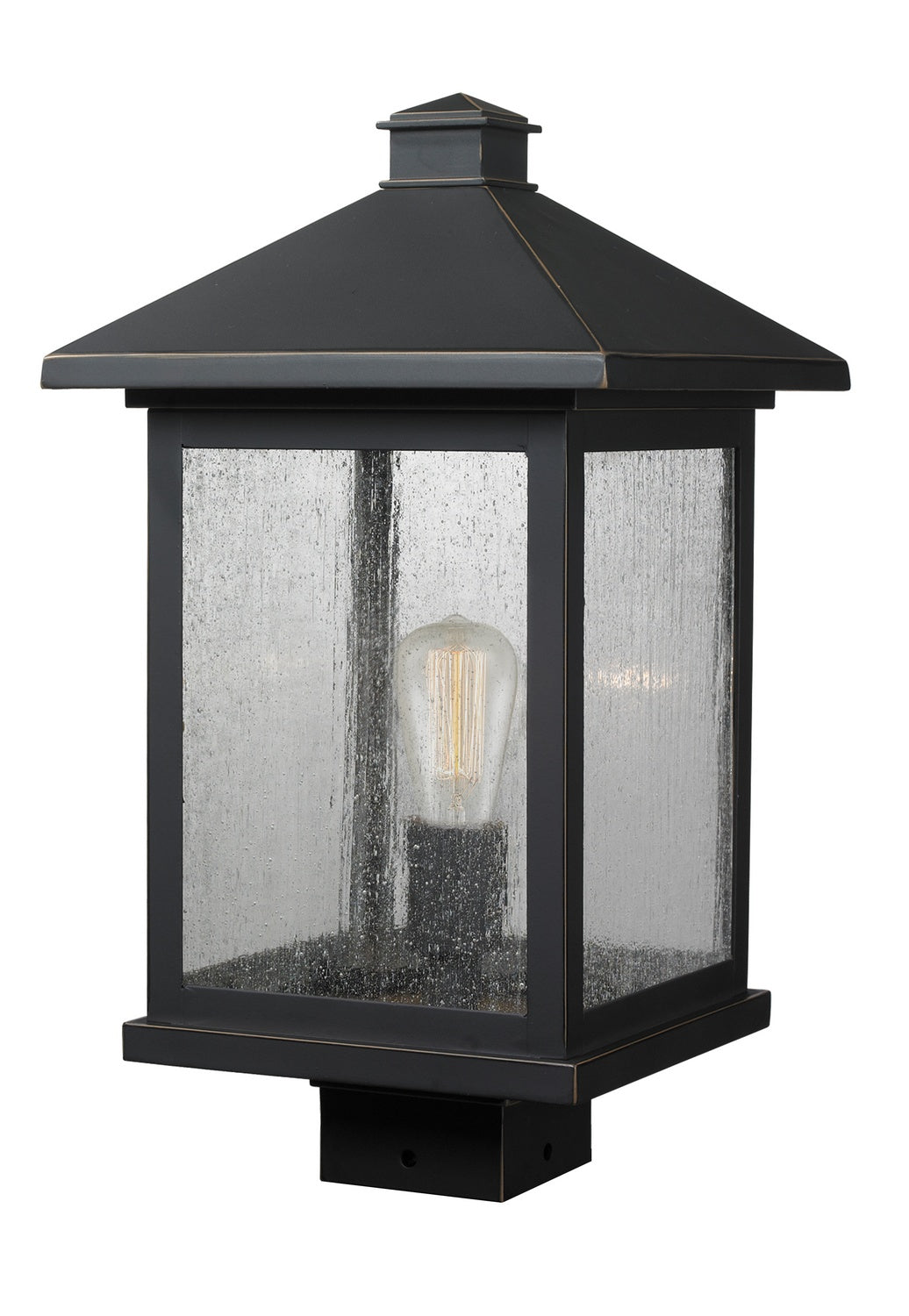 Portland One Light Outdoor Post Mount Fixture in Oil Rubbed Bronze - available from The Lighting Shoppe, trusted by Canadian homeowners