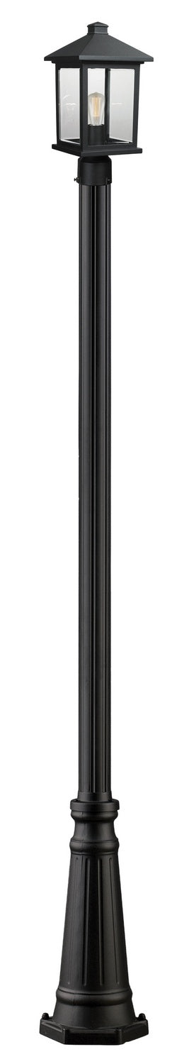 Portland One Light Outdoor Post Mounted Fixture in Black - available from The Lighting Shoppe, trusted by Canadian homeowners