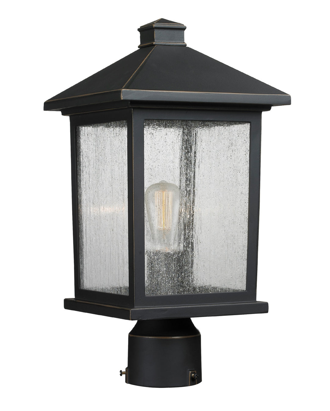 Portland One Light Outdoor Post Mount Fixture in Oil Rubbed Bronze - available from The Lighting Shoppe, trusted by Canadian homeowners