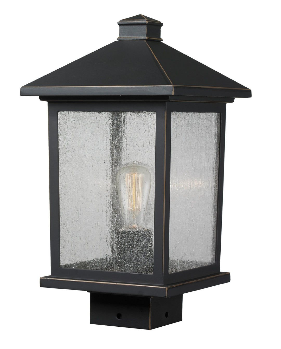 Portland One Light Outdoor Post Mount Fixture in Oil Rubbed Bronze - available from The Lighting Shoppe, trusted by Canadian homeowners