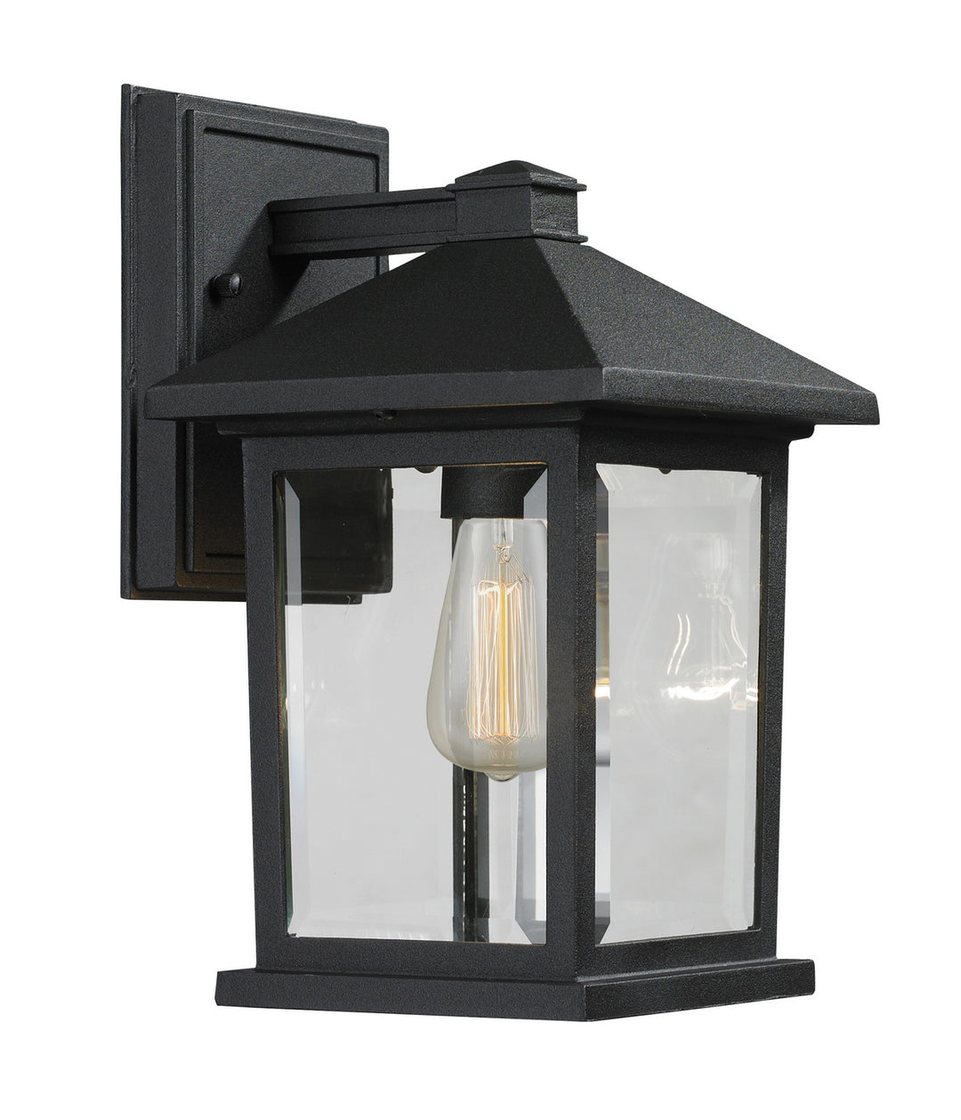 Portland One Light Outdoor Wall Light in Black - available from The Lighting Shoppe, trusted by Canadian homeowners