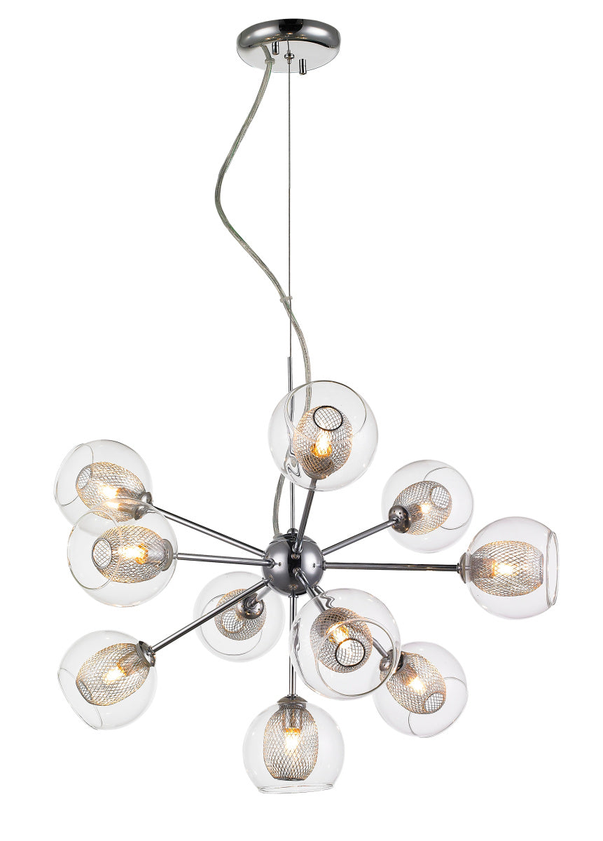 Auge Ten Light Chandelier in Chrome - available from The Lighting Shoppe, trusted by Canadian homeowners