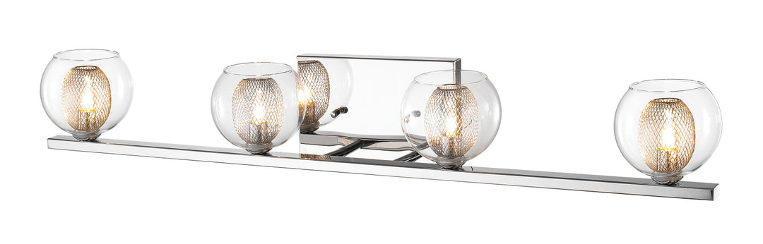 Auge Four Light Vanity in Chrome - available from The Lighting Shoppe, trusted by Canadian homeowners