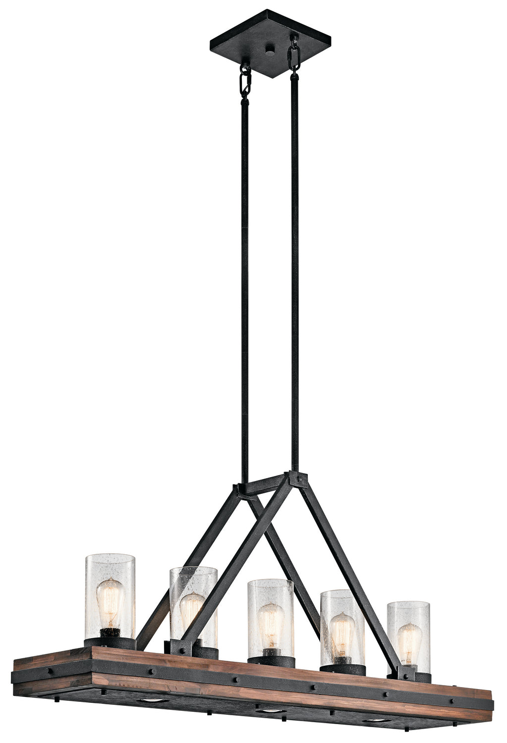 Kichler Canada - 43491AUB - Eight Light Linear Chandelier - Colerne - Auburn Stained
