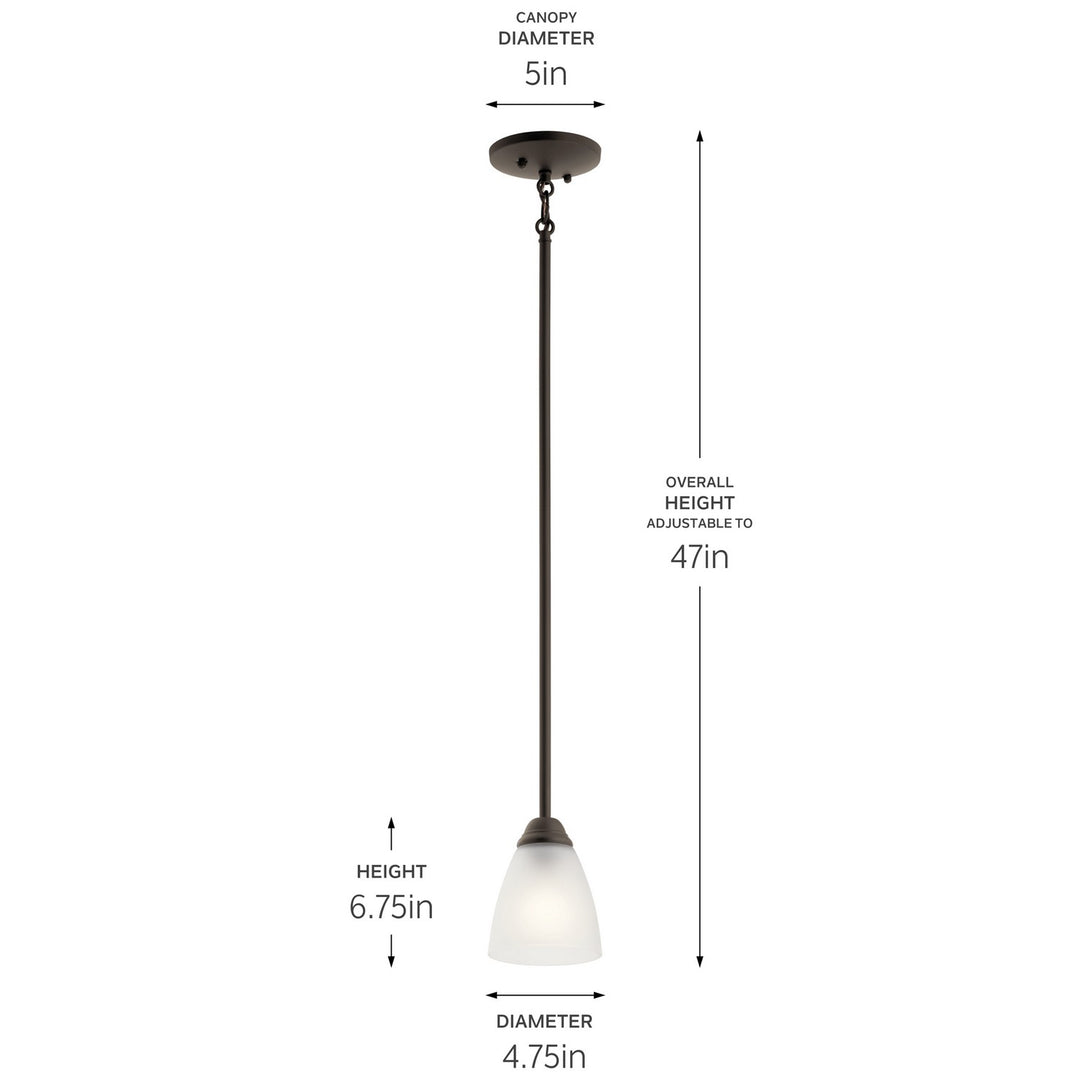 Kichler Canada - 43640OZ - One Light Mini Pendant - Jolie - Olde Bronze