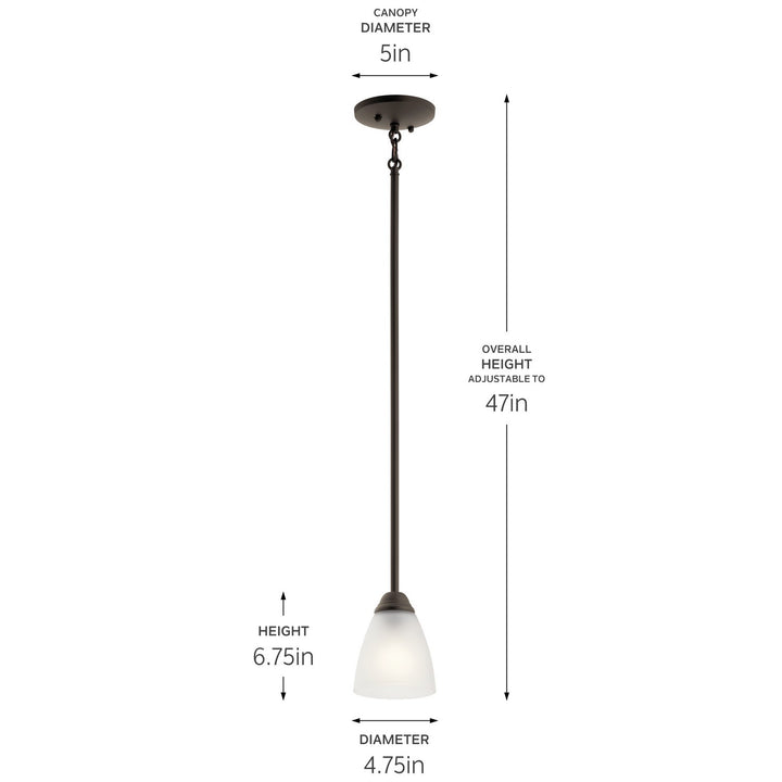 Kichler Canada - 43640OZ - One Light Mini Pendant - Jolie - Olde Bronze