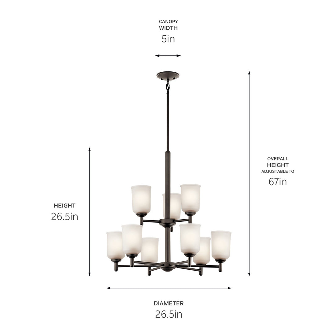 Kichler Canada - 43672OZ - Nine Light Chandelier - Shailene - Olde Bronze