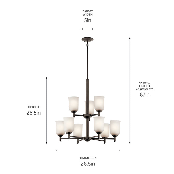 Kichler Canada - 43672OZ - Nine Light Chandelier - Shailene - Olde Bronze