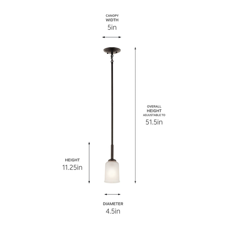 Kichler Canada - 43674OZ - One Light Mini Pendant - Shailene - Olde Bronze