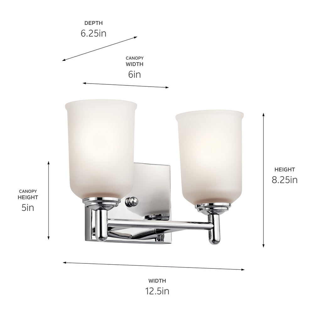 Kichler Canada - 45573CH - Two Light Bath - Shailene - Chrome