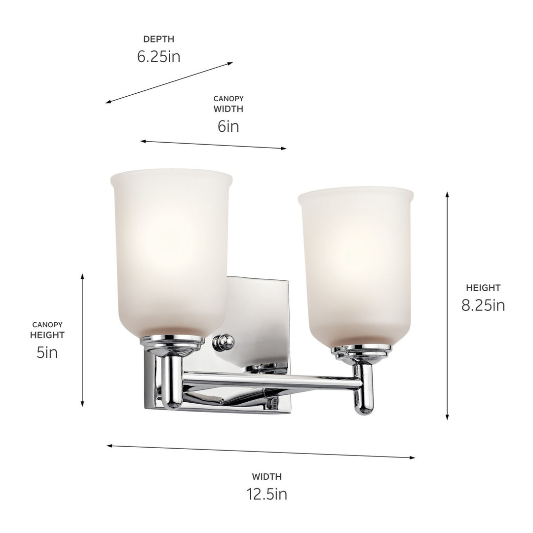Kichler Canada - 45573CH - Two Light Bath - Shailene - Chrome