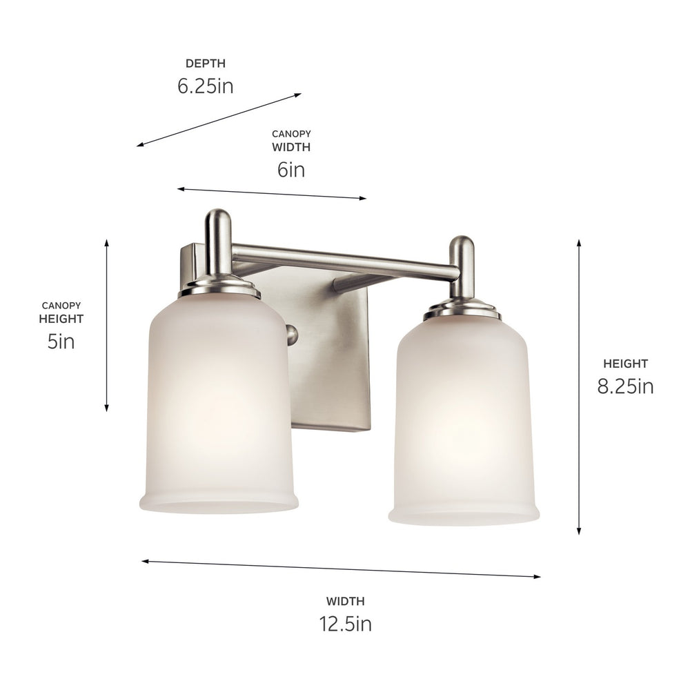 Kichler Canada - 45573NI - Two Light Bath - Shailene - Brushed Nickel