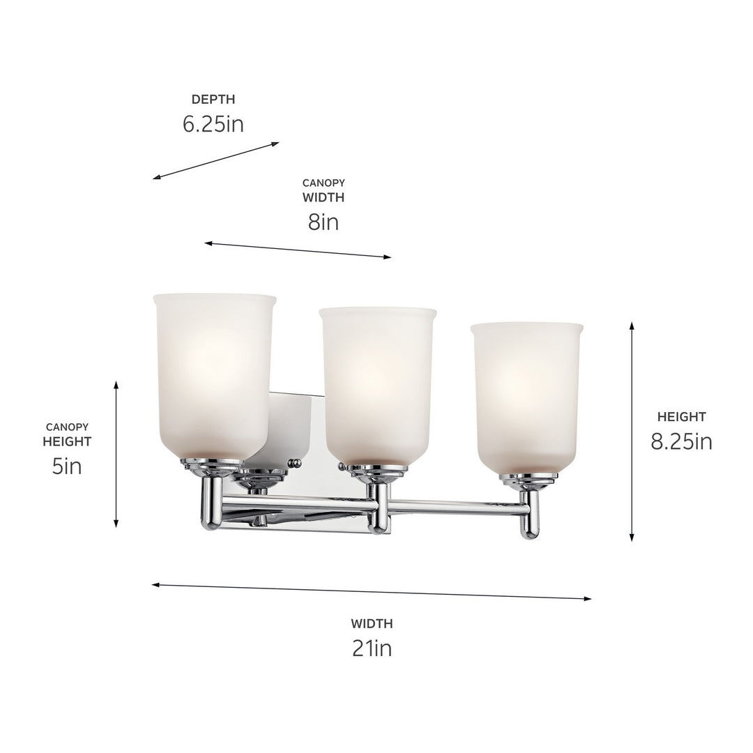 Kichler Canada - 45574CH - Three Light Bath - Shailene - Chrome