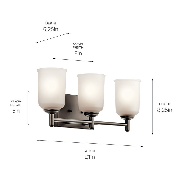 Kichler Canada - 45574OZ - Three Light Bath - Shailene - Olde Bronze
