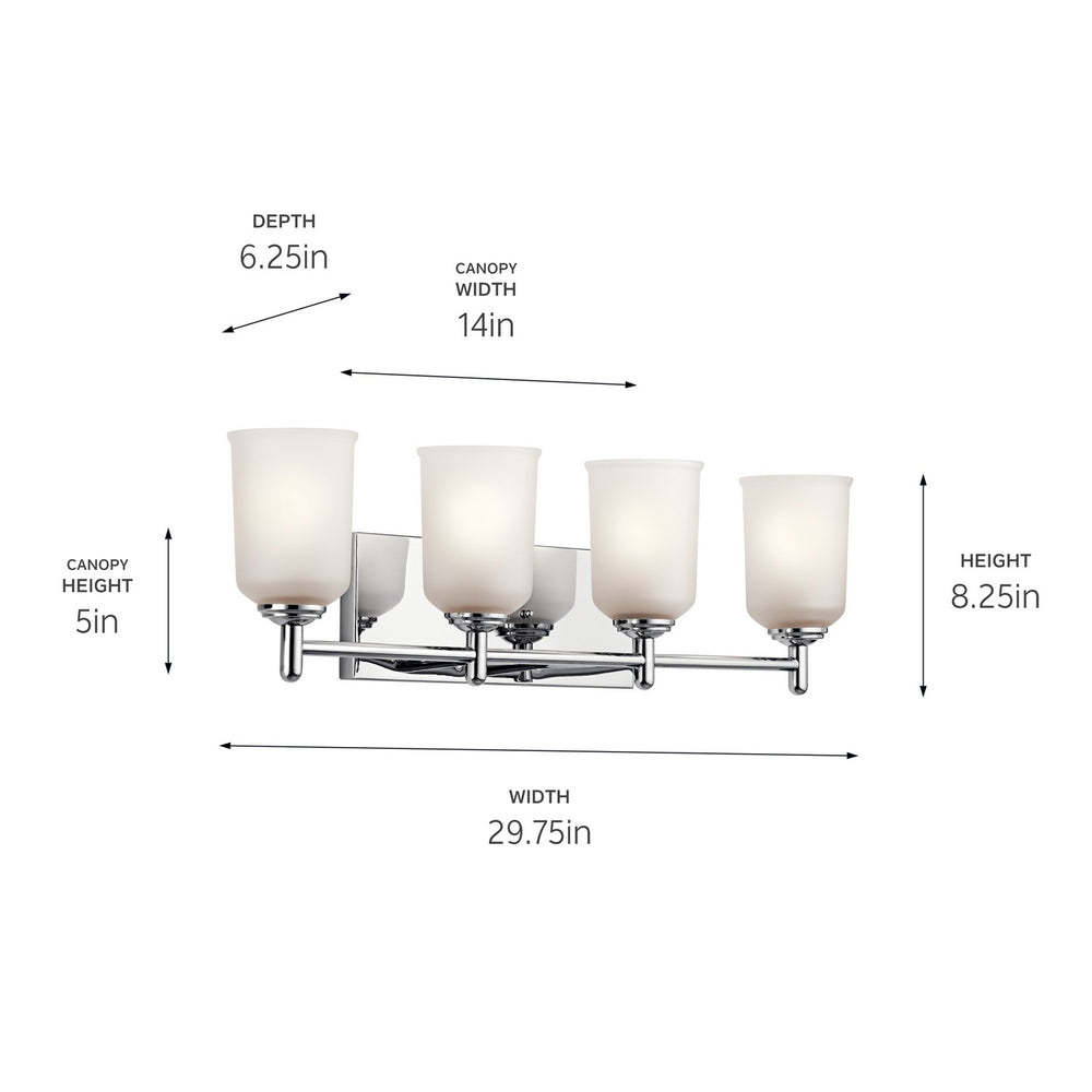 Kichler Canada - 45575CH - Four Light Bath - Shailene - Chrome