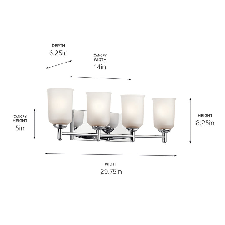 Kichler Canada - 45575CH - Four Light Bath - Shailene - Chrome