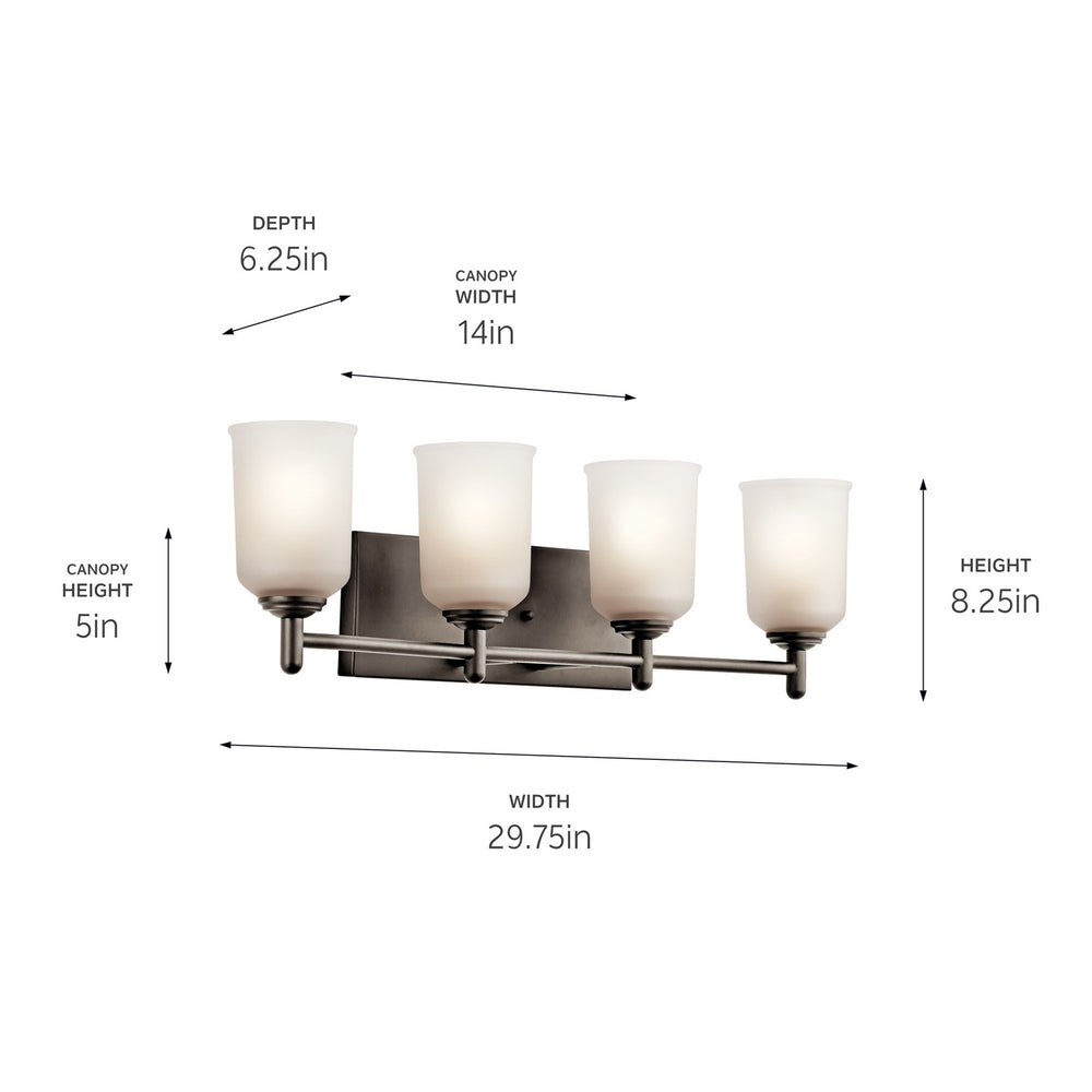 Kichler Canada - 45575OZ - Four Light Bath - Shailene - Olde Bronze