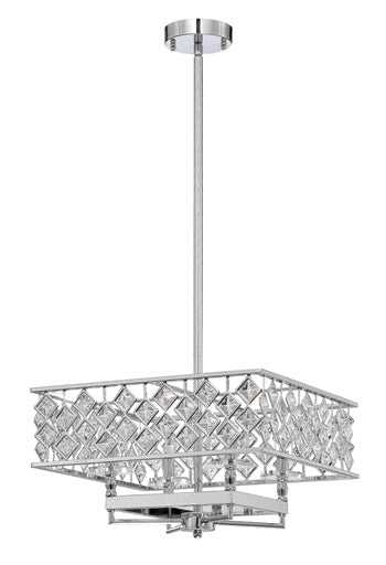 Milano Four Light Pendant in Chrome Kendal Canada