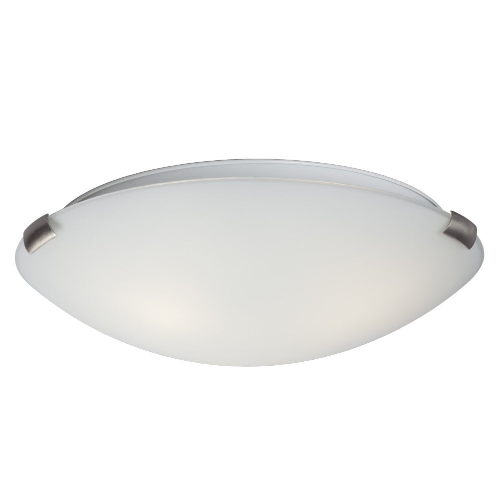 Sola Three Light Flush Mount in Brushed Nickel - available from The Lighting Shoppe, trusted by Canadian homeowners