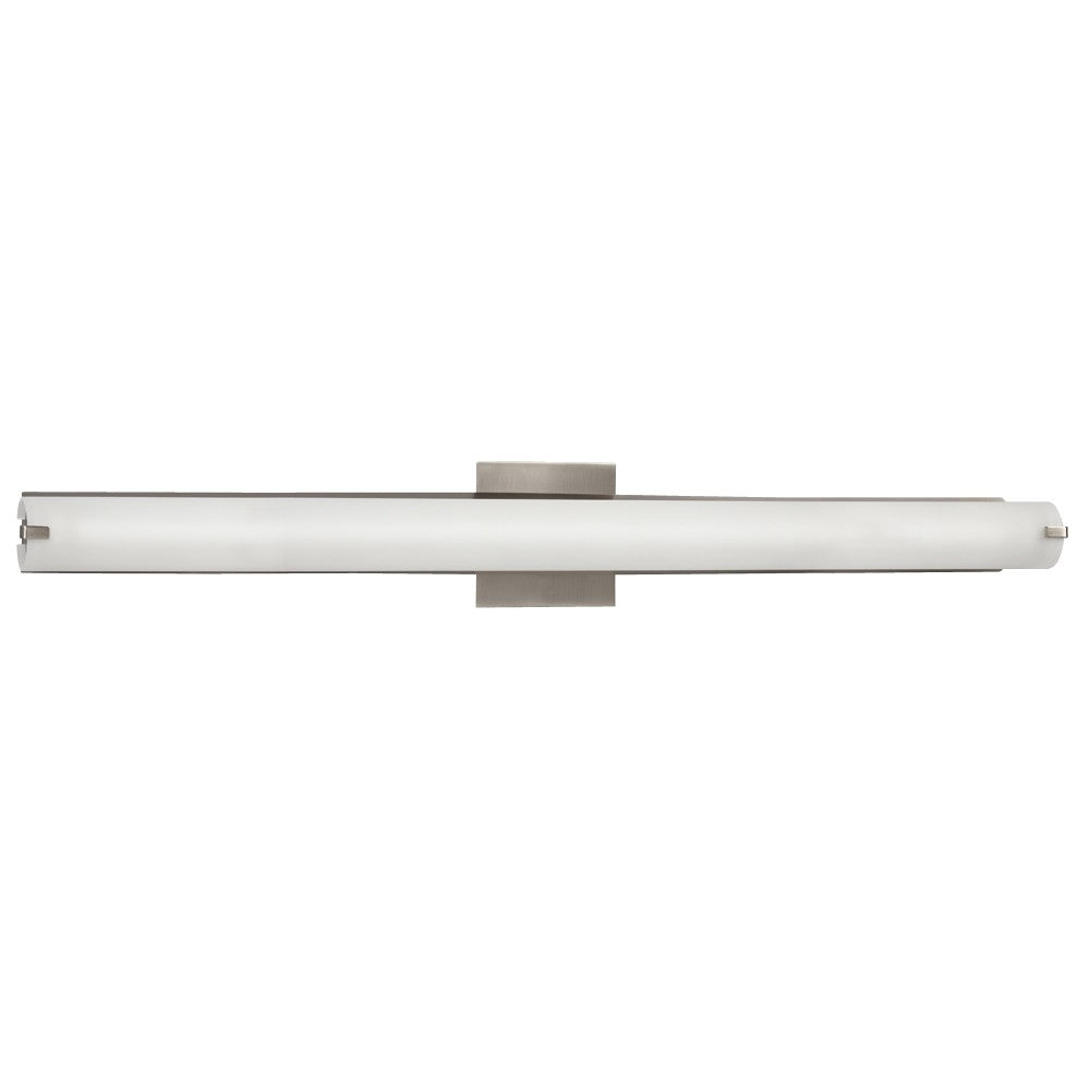 Geneva II One Light Bathroom Light in Brushed Nickel - available from The Lighting Shoppe, trusted by Canadian homeowners