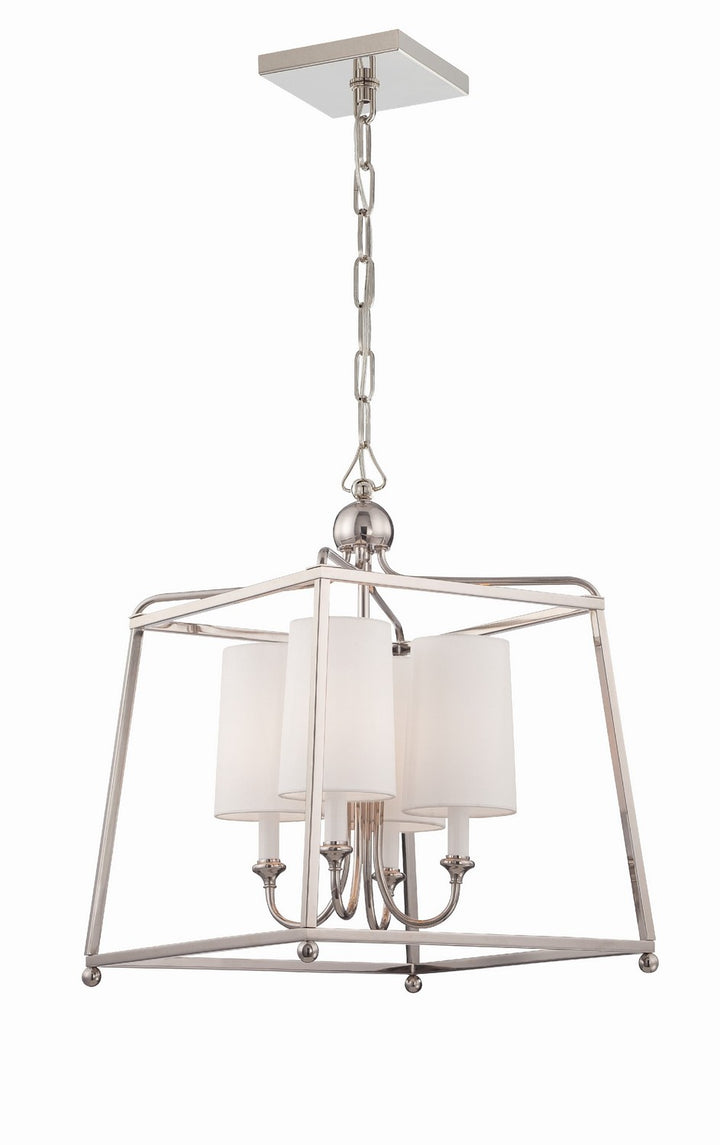 Sylvan Four Light Chandelier in Polished Nickel - available from The Lighting Shoppe, trusted by Canadian homeowners