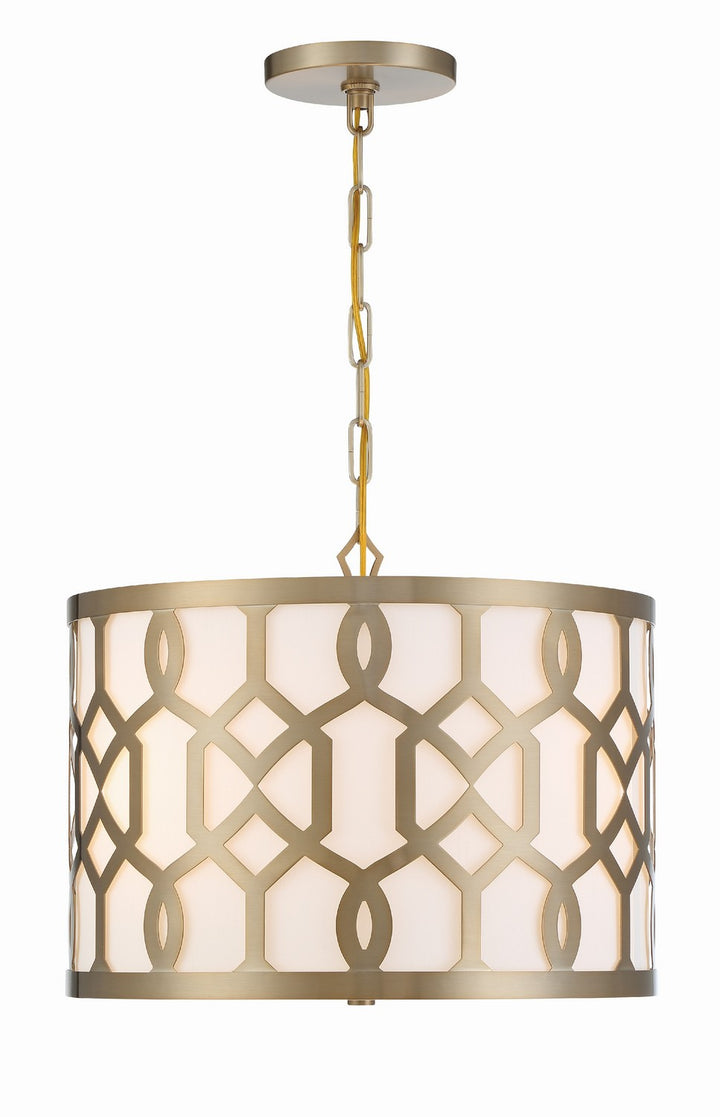 Crystorama - 2265-AG - Three Light Chandelier - Jennings - Aged Brass