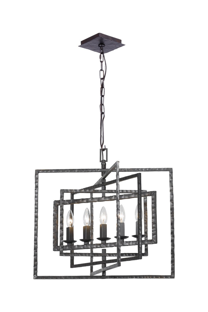 Capri Five Light Chandelier in Raw Steel - available from The Lighting Shoppe, trusted by Canadian homeowners