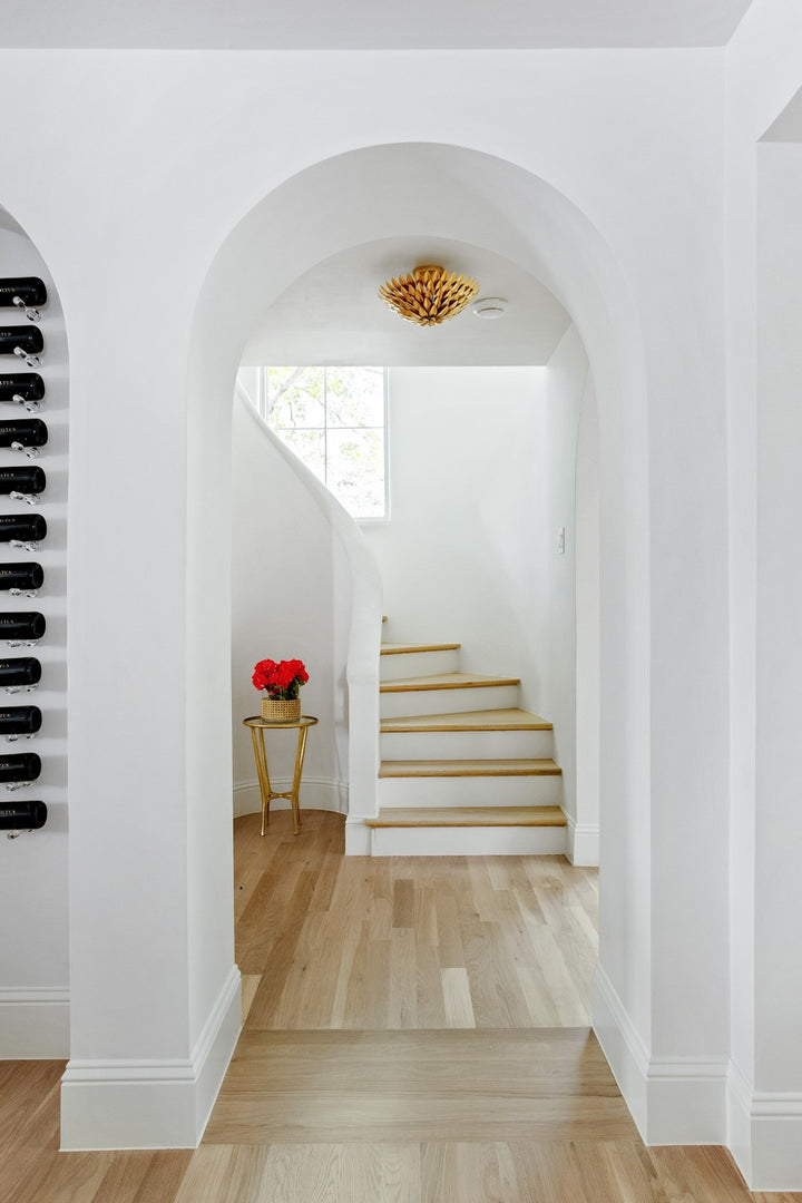 Crystorama - 505-GA - Four Light Semi Flush Mount - Broche - Antique Gold