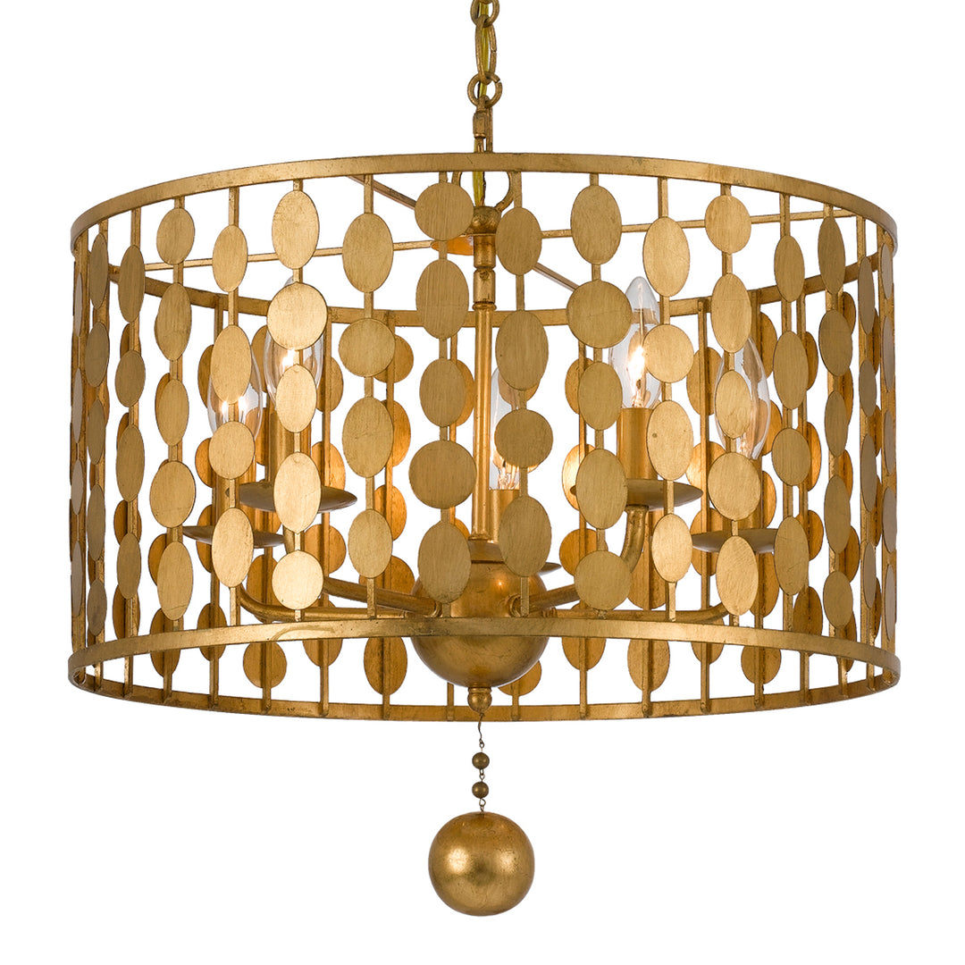 Layla Five Light Chandelier in Antique Gold - available from The Lighting Shoppe, trusted by Canadian homeowners