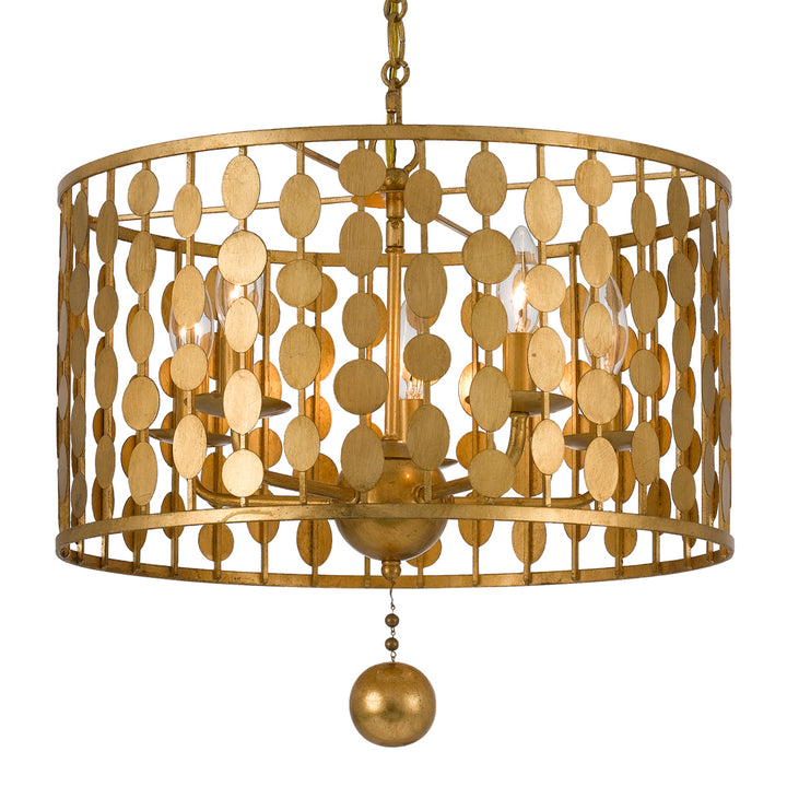 Layla Five Light Chandelier in Antique Gold - available from The Lighting Shoppe, trusted by Canadian homeowners