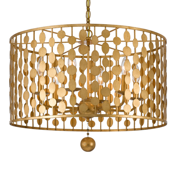 Layla Six Light Chandelier in Antique Gold - available from The Lighting Shoppe, trusted by Canadian homeowners