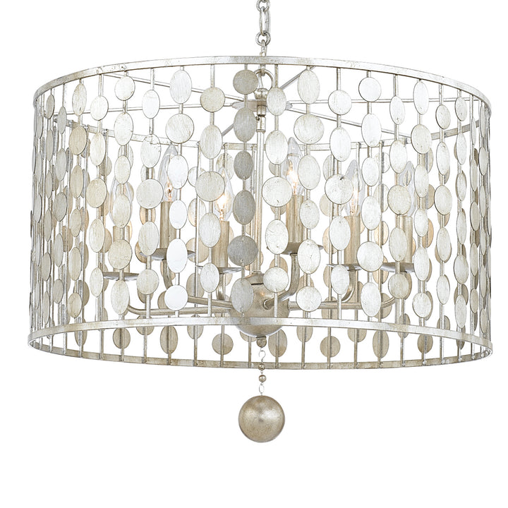 Layla Six Light Chandelier in Antique Silver - available from The Lighting Shoppe, trusted by Canadian homeowners