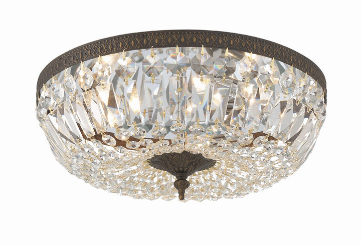 Ceiling Mount Three Light Flush Mount in English Bronze - available from The Lighting Shoppe, trusted by Canadian homeowners