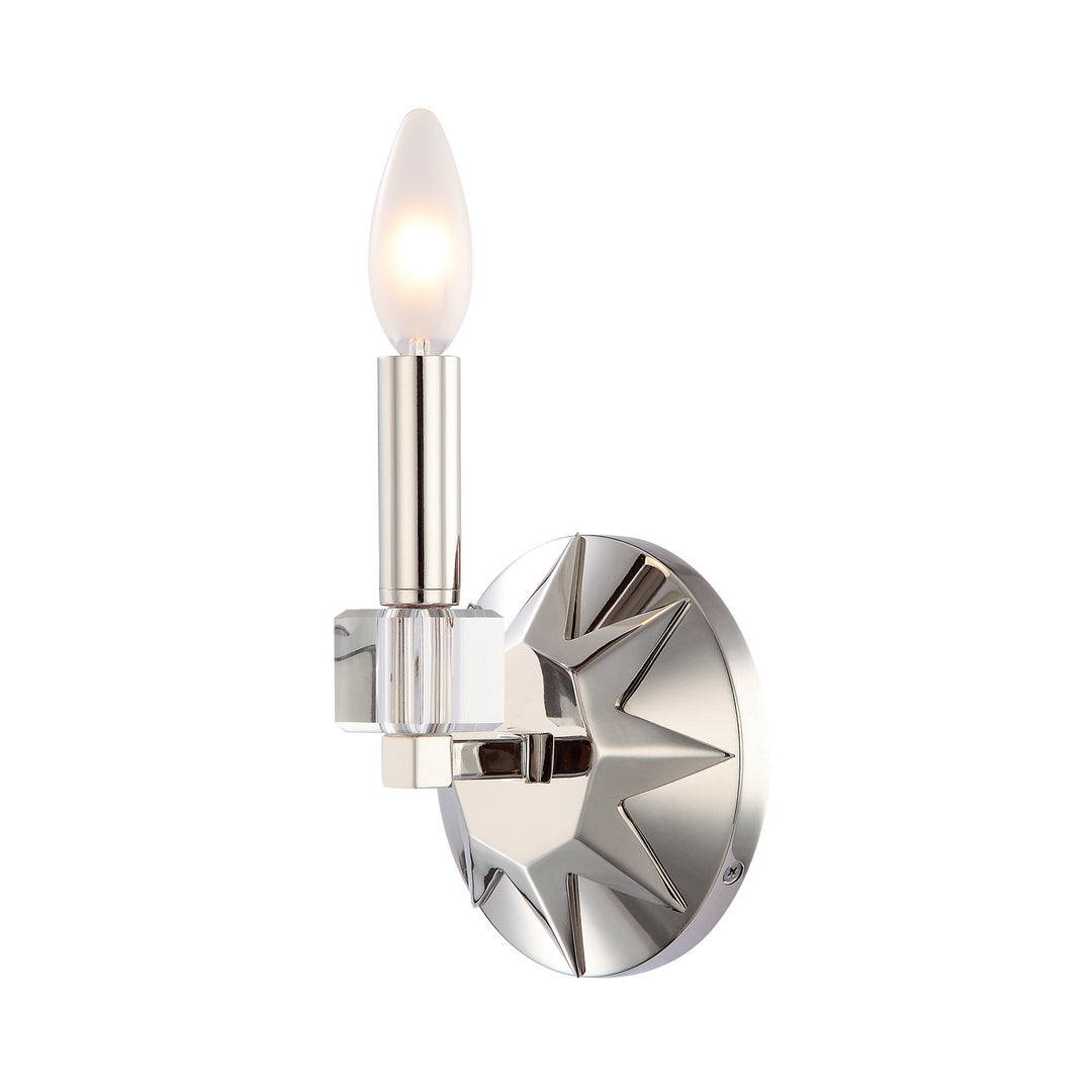 Carson One Light Wall Sconce in Polished Nickel - available from The Lighting Shoppe, trusted by Canadian homeowners